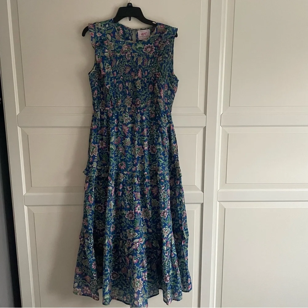 New! Banjanan Iris Dress In Poppy Mallow Surf blue NWT 30637_2
